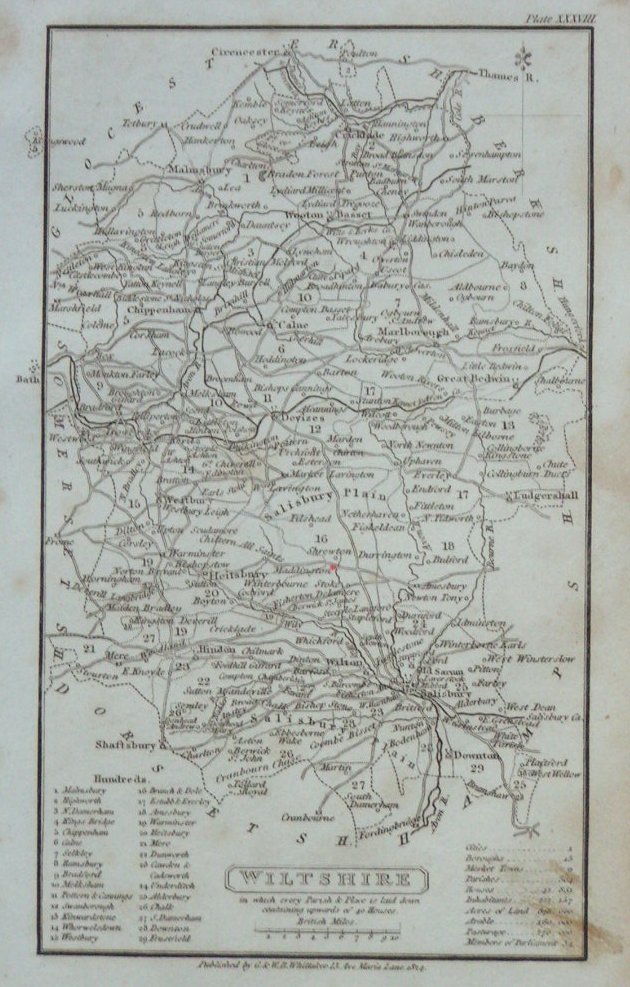 Map of Wiltshire - Cooper